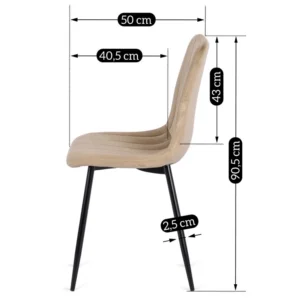 Scaun IBIS din velur bej