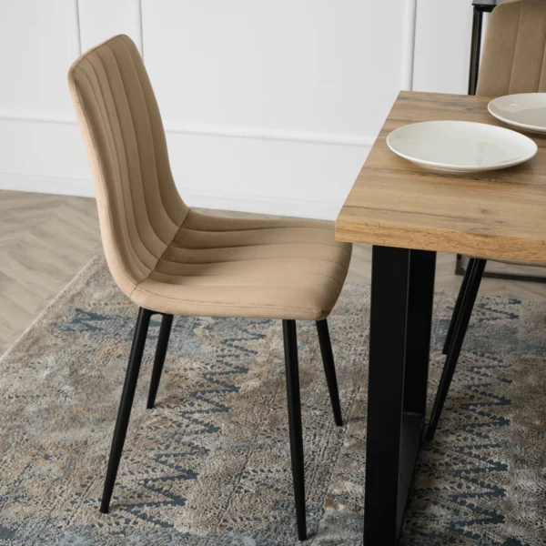 Scaun IBIS din velur bej