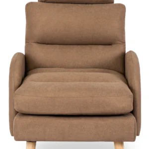 Fotoliu reclinabil HENRY cu suport pentru picioare, maro