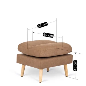 Fotoliu reclinabil HENRY cu suport pentru picioare, maro