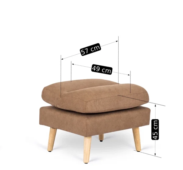 Fotoliu reclinabil HENRY cu suport pentru picioare, maro