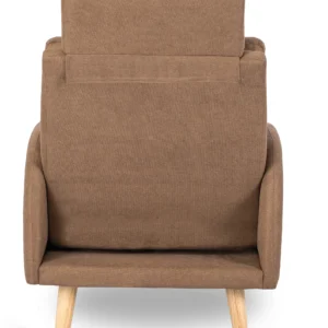 Fotoliu reclinabil HENRY cu suport pentru picioare, maro