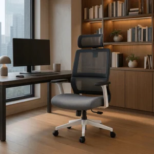 Scaun pivotant ergonomic NICKI, gri