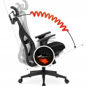 product-1992-6 Scaun pivotant ergonomic SPIRAL, negru