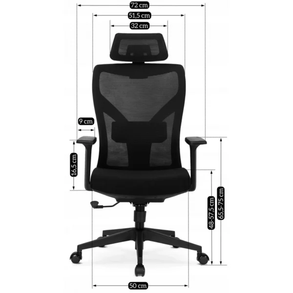 product-1992-7 Scaun pivotant ergonomic SPIRAL, negru