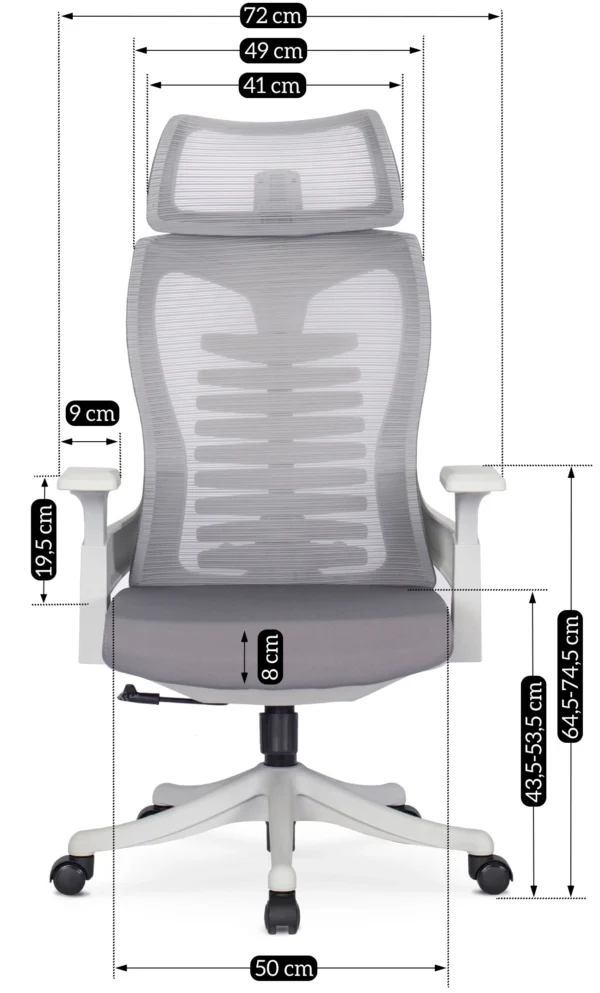product-2013-9 CARET 2 Scaun pivotant ergonomic Gri — MOBILA