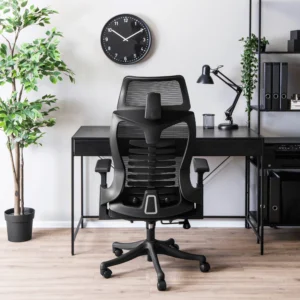 Scaun ergonomic pivotant CARET, negru