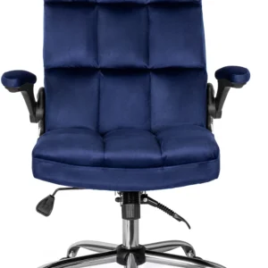 Scaun pivotant LONDON din velur albastru închis