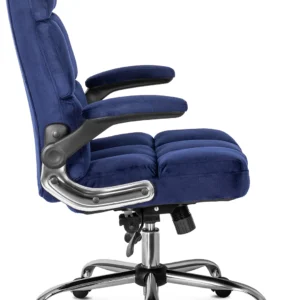 Scaun pivotant LONDON din velur albastru închis