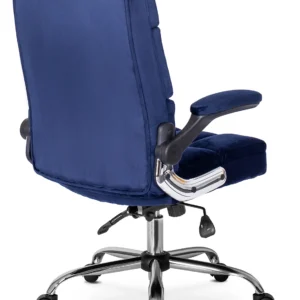 Scaun pivotant LONDON din velur albastru închis