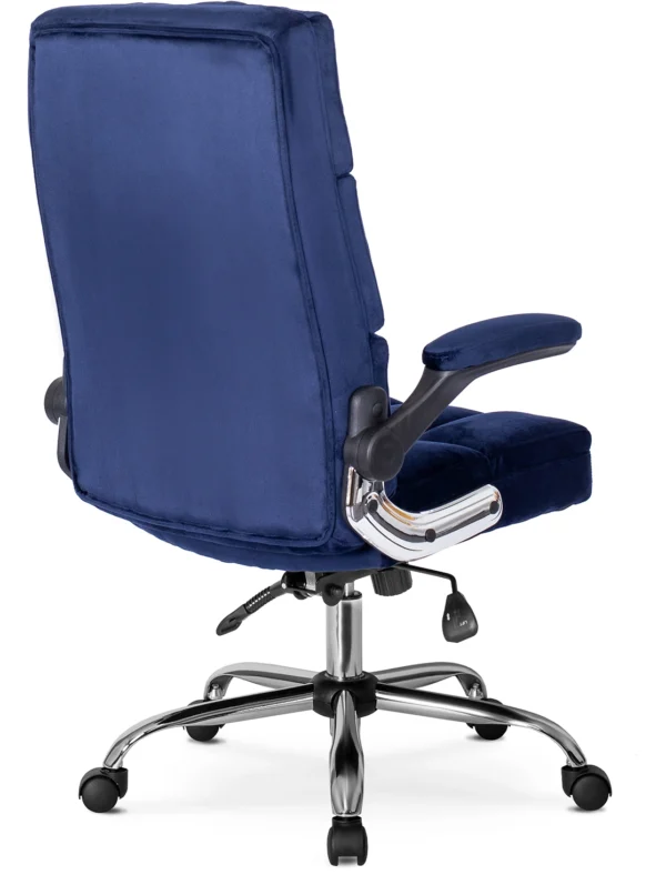 Scaun pivotant LONDON din velur albastru închis