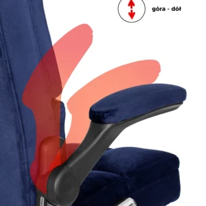 Scaun pivotant LONDON din velur albastru închis