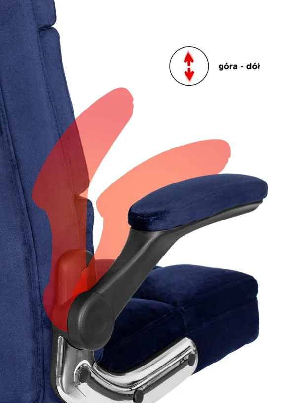 Scaun pivotant LONDON din velur albastru închis