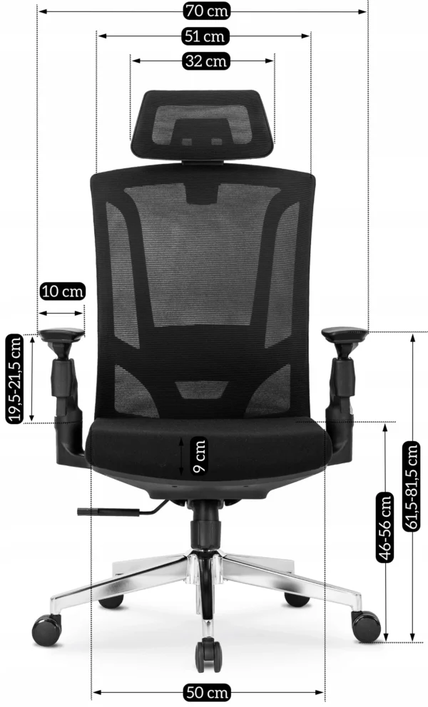 product-2054-8 Scaun pivotant ergonomic WILLY, negru