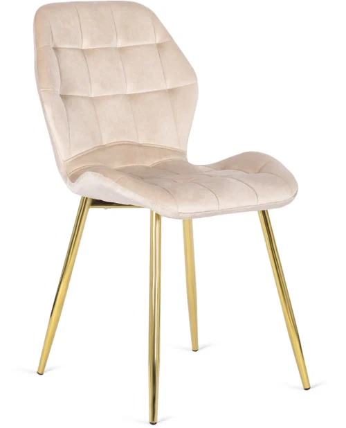 Scaun LUCKY din catifea crem
