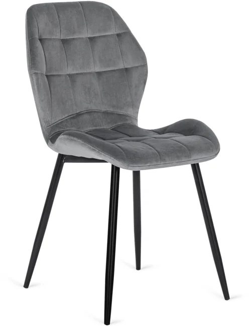 Scaun LUCKY din velur gri