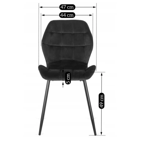 product-2109-9 Scaun LUCKY din velur negru