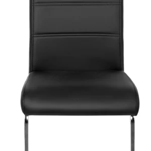 Scaun LOCA din piele ecologică neagră