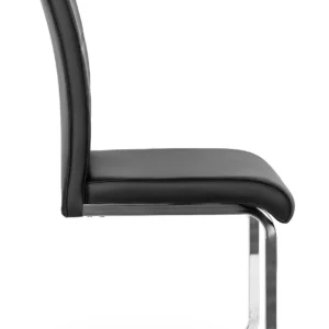 Scaun LOCA din piele ecologică neagră