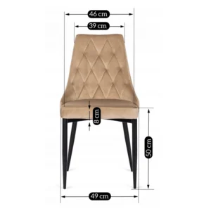 Scaun din velur bej CORK