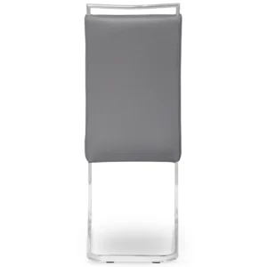 Scaun LOCA din piele ecologică gri