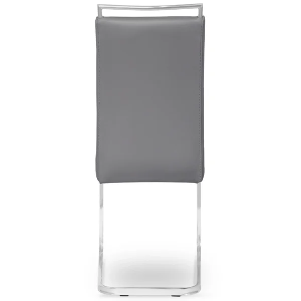 Scaun LOCA din piele ecologică gri