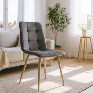 Scaun FREDY din catifea gri — MOBILA