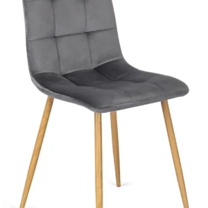 Scaun GARY din velur bej/nuc