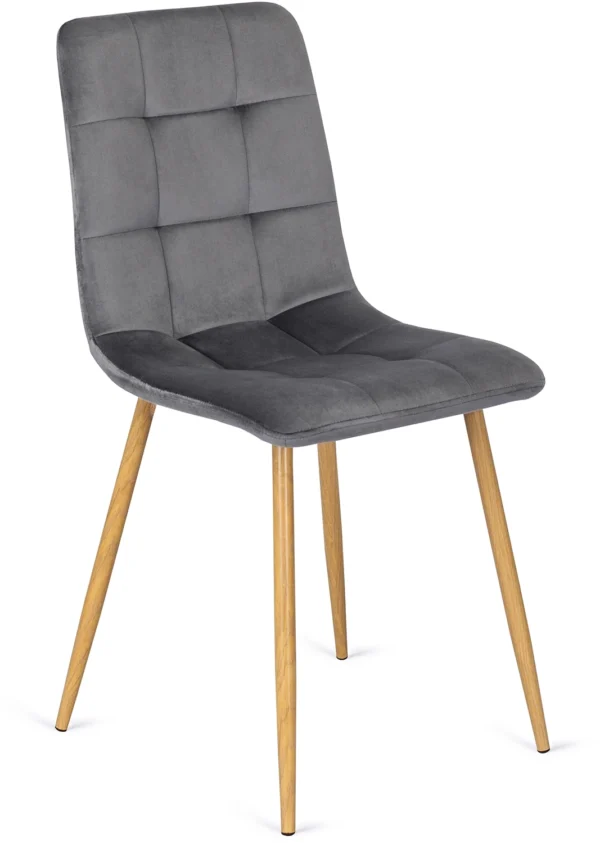 Scaun FREDY din catifea gri — MOBILA
