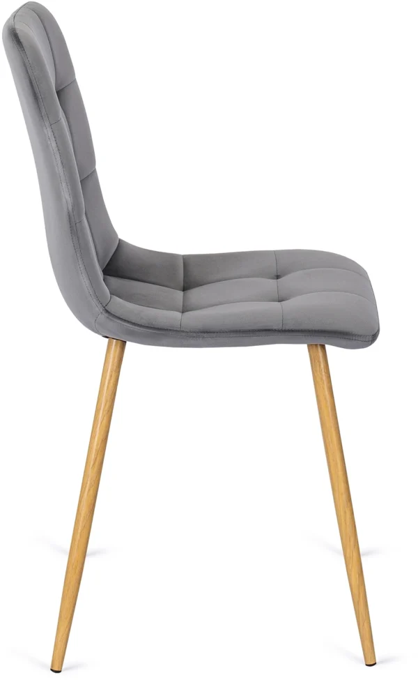 Scaun FREDY din catifea gri — MOBILA