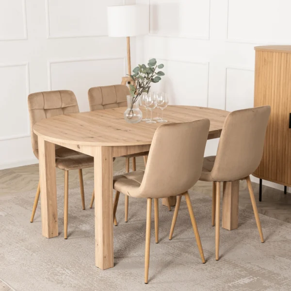 Scaun FREDY din velur bej