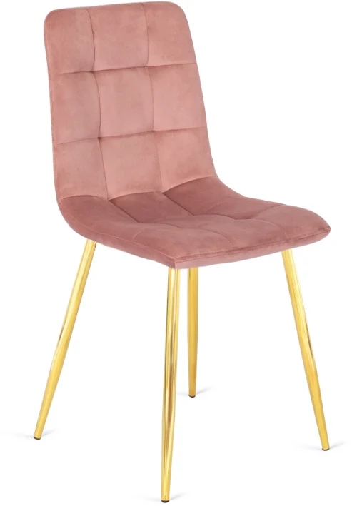 Scaun YORK din velur roz