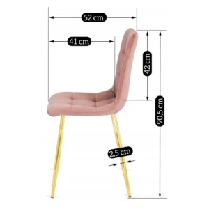 product-2241-9 Scaun YORK din velur roz