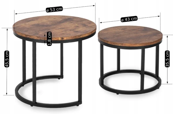 Set masă din stejar rustic FIGO