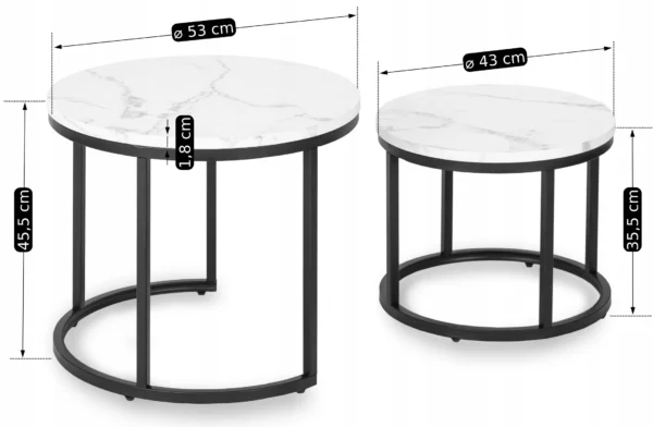 product-2297-4 Set de masă din marmură albă DAFNE