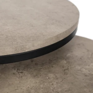 Set de măsuțe ROCKY beton/negru — Măsuțe și banchete