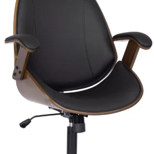Scaun pivotant FABIAN Nuc/Piele ecologică neagră