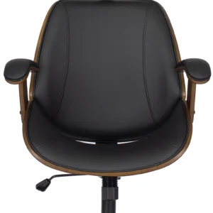 Scaun pivotant FABIAN Nuc/Piele ecologică neagră