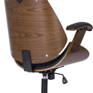 Scaun pivotant FABIAN Nuc/Piele ecologică neagră