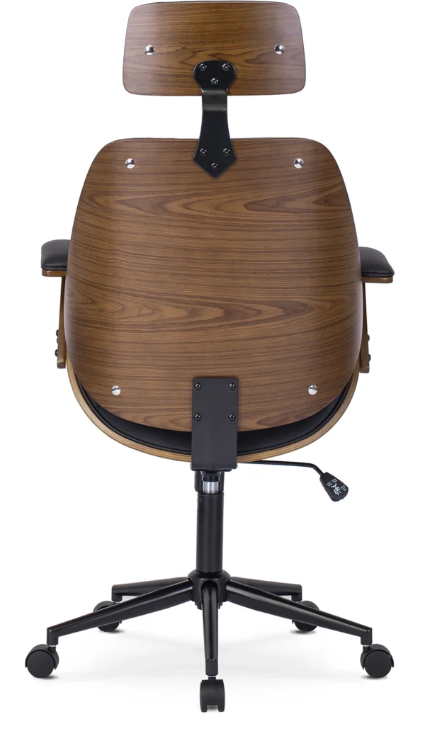 Scaun pivotant FABIAN Nuc/Piele ecologică neagră