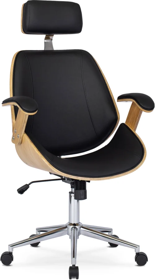 FABIAN Fotoliu Golden Oak Golden Oak/Negru Piele ecologică