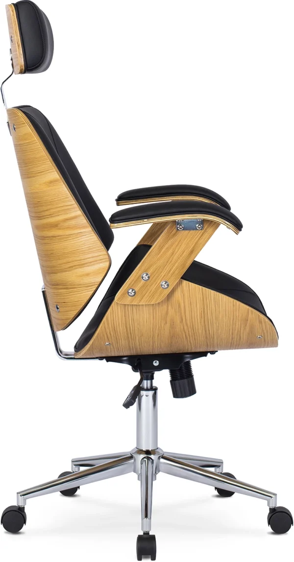 FABIAN Fotoliu Golden Oak Golden Oak/Negru Piele ecologică