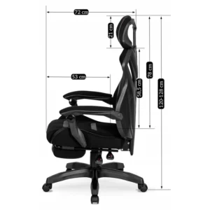 Scaun de gaming pivotant MAXIMO negru