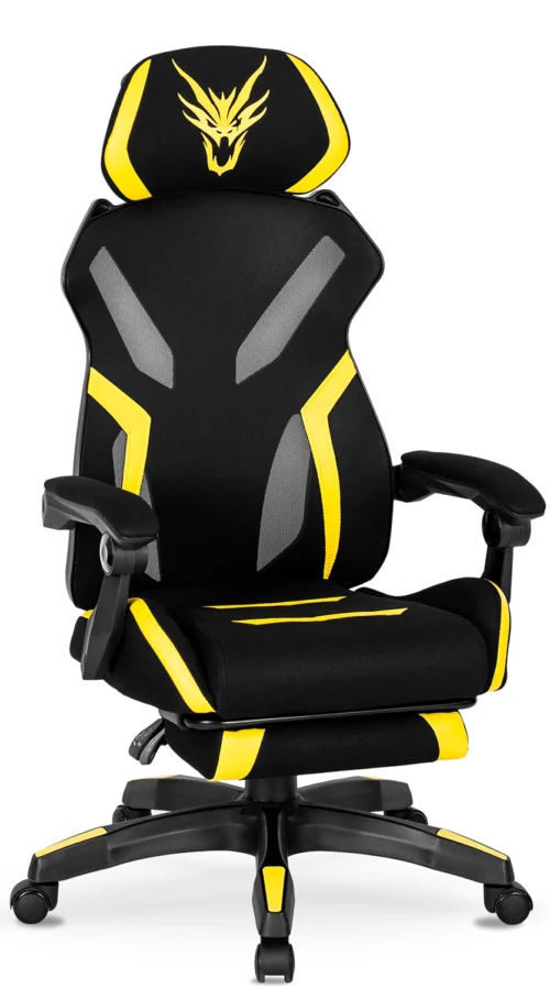 Scaun de gaming pivotant MAXIMO negru/galben