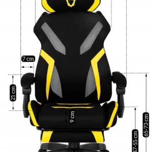 Scaun de gaming pivotant MAXIMO negru/galben