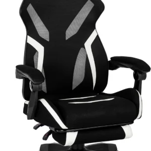 Scaun de gaming pivotant MAXIMO negru/alb