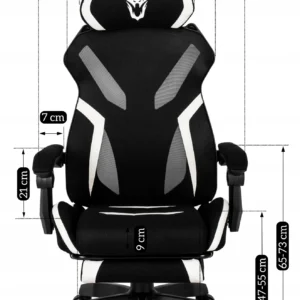 product-2389-4 MAXIMO Scaun de gaming rotativ negru/alb — MOBILA