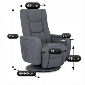 Scaun de masaj pivotant SPIKE 2, gri închis