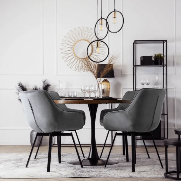 product-2453-1 Scaun pivotant LUNA din velur gri