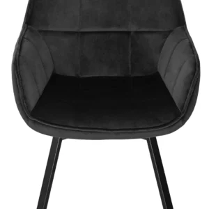 Scaun pivotant LUNA, catifea neagră